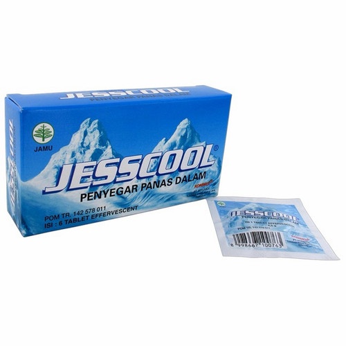 JESSCOOL EFFERVESCENT 1 Strip, 6 TAB / Obat nyeri tenggorokan / panas dalam