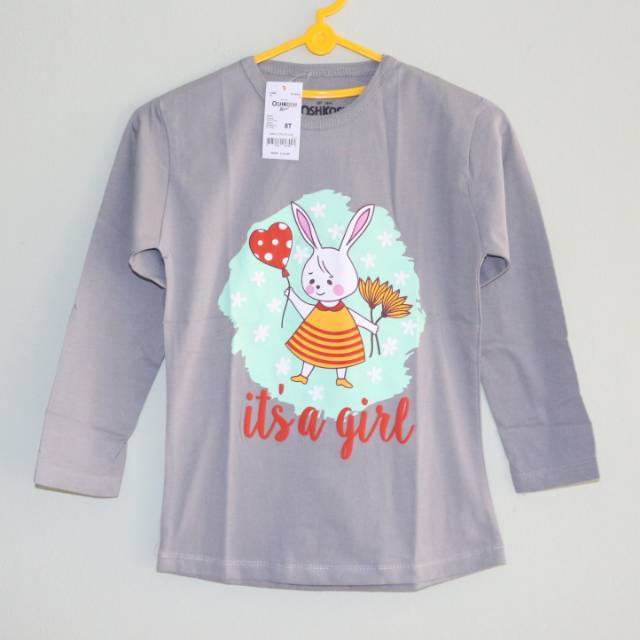 BAJU ANAK. BAJU OSHKOSH. KAOS OSHKOSH LENGAN PANJANG ANAK PEREMPUAN
