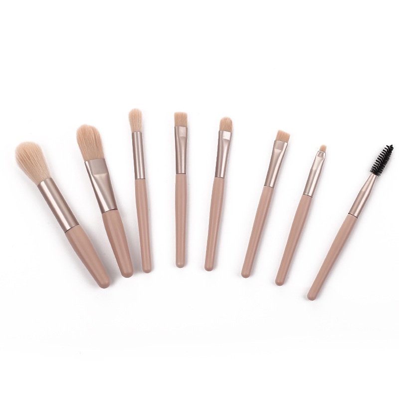 8pcs / Set Brush Mini Lembut Untuk Bedak / Eyeshadow