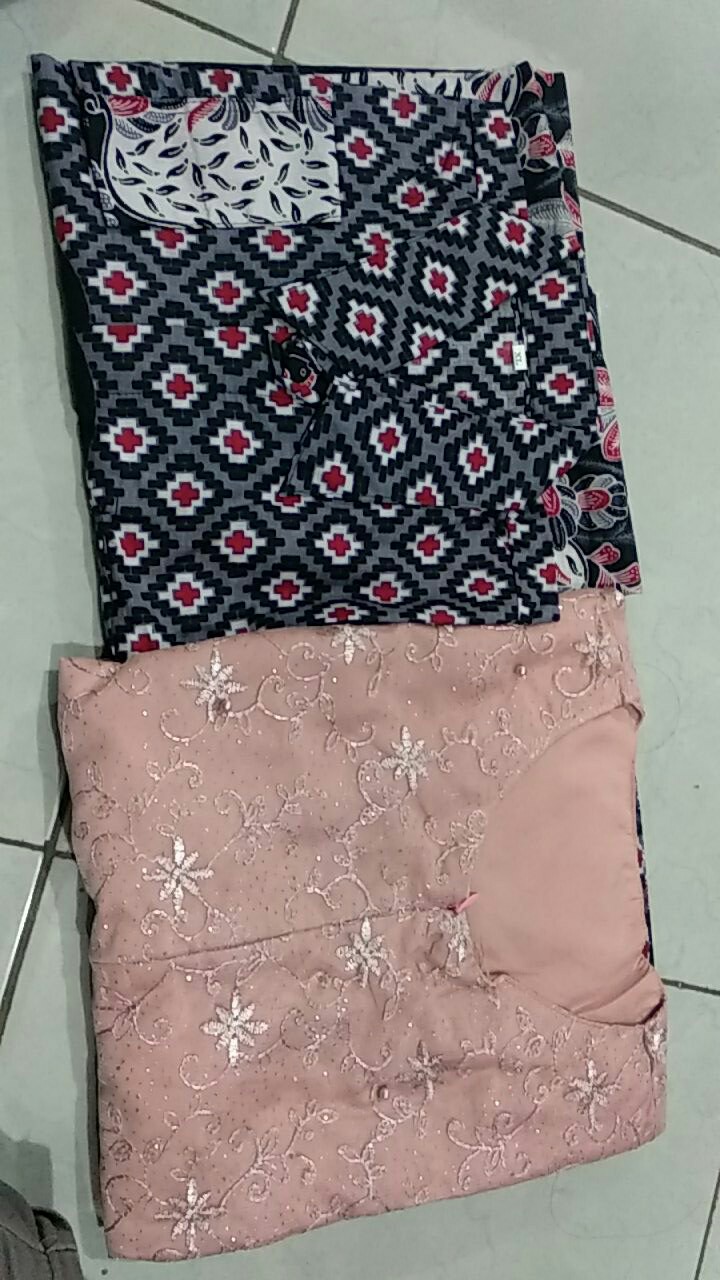 (termurah - Ori & Real Pic! Busui_3 Warna) Batik Couple Andhini Kebaya Couple Brukat Anabel - Bs073