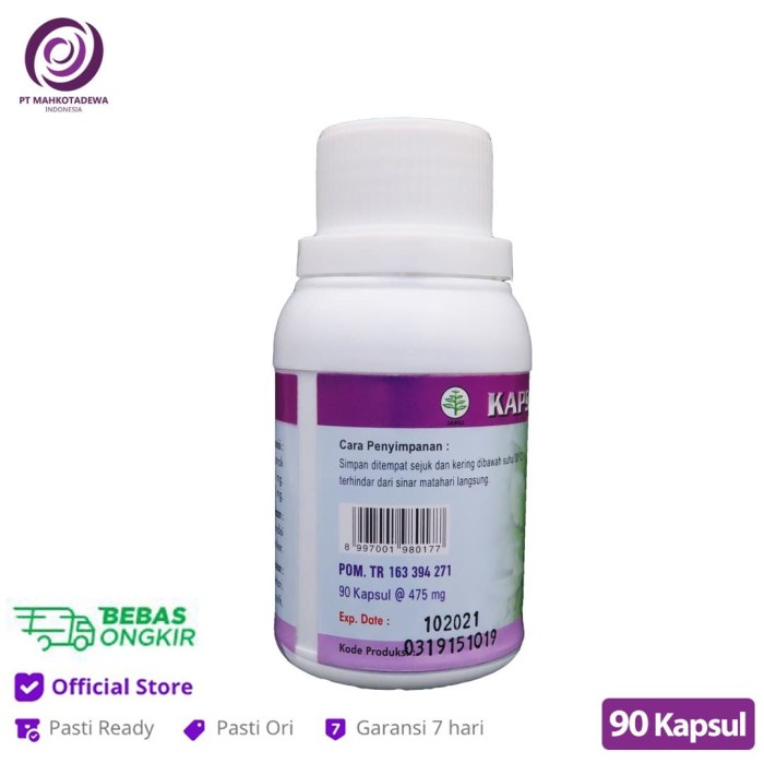 KAPSUL UMBI DAUN DEWA 90 TERLARIS