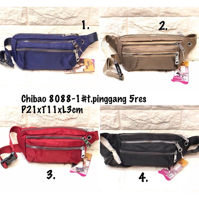 Tas wanita/Pria Cewek/cowok unisex bumbag waistbag sling selempang parasut import 1kg muat 6pcs