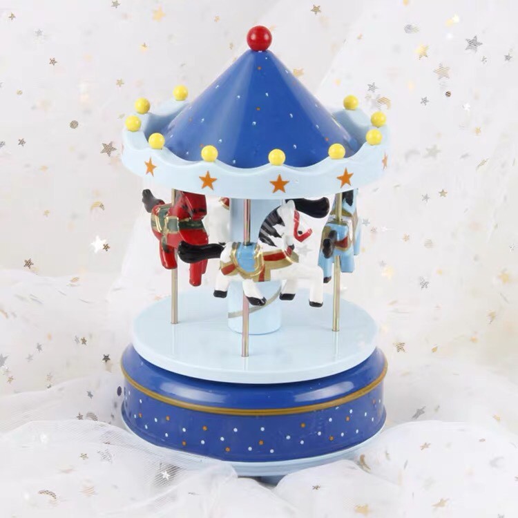 KOTAK MUSIK UNICORN MELODY MUSIC BOX CAROUSEL KOMIDI PUTAR KUDA