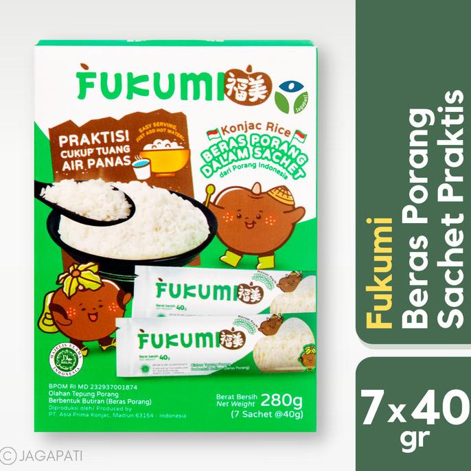 

Fukumi - Beras Porang Box (7 Sachet @40gr) - Beras Konjac - Beras Diet