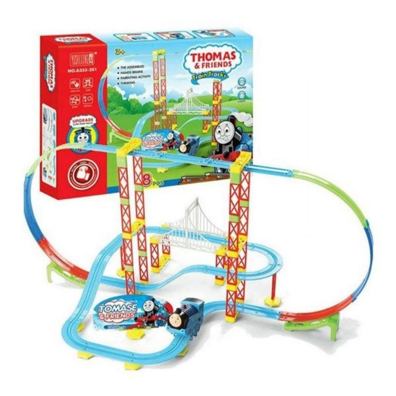 Mainan  Track Kereta Thomas Roller Coaster Batre - Track Train Anak Edukatif SNI