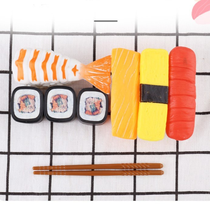 Mainan Sushi Set Jepang Pretend Play Set mainan makanan sushi