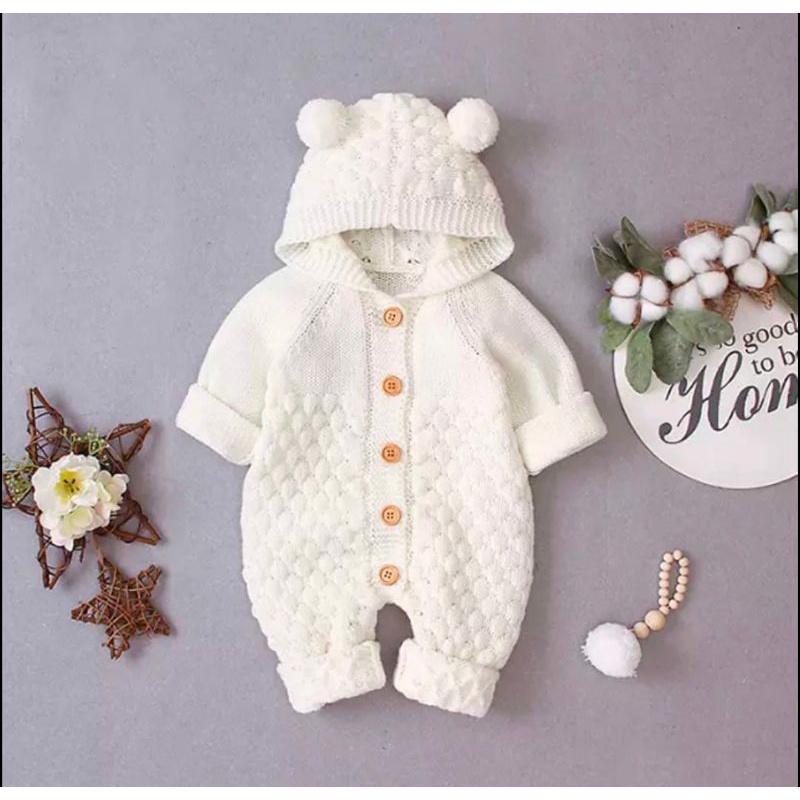 Jumper bayi baju jumper rajut bayi jumpsuit newborn laki laki perempuan unisex bodysuit