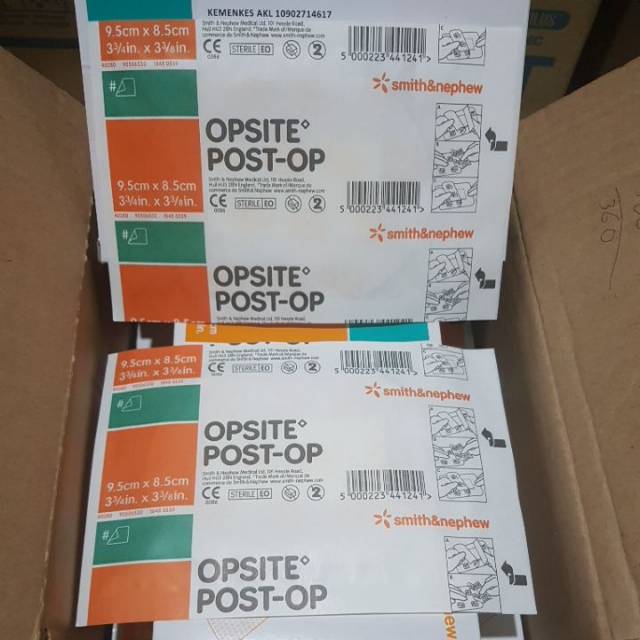 OPSITE POST-OP 9,5 x 8,5 cm / Plester tahan air / Opsite 9,5cm x 8,5cm