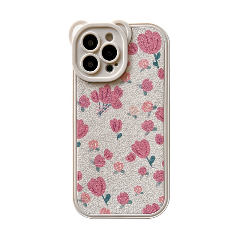 Soft Case Silikon Motif Print Bunga Untuk IPhone 12 13 11 Pro Max X Xs Max Xr