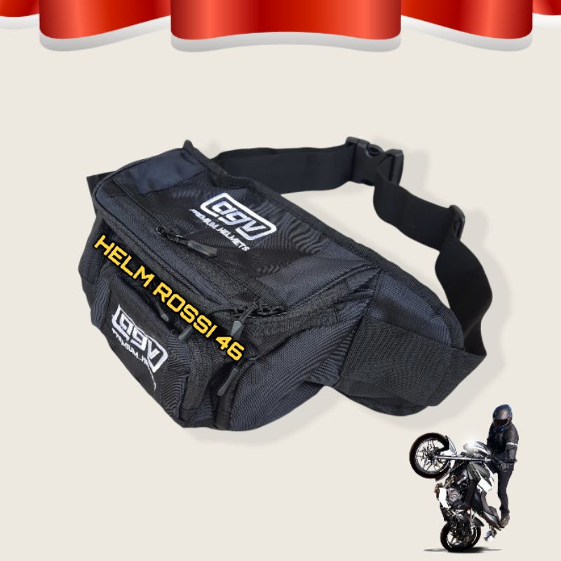 Tas Selempang Pria Waistbag AGV Tas Pinggang Slempang Gendong Custom Logo Helm SHOEI KYT NOLAN