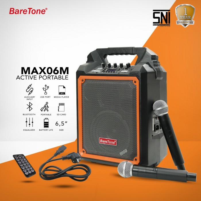 SPEAKER AKTIF PORTABLE BARETONE MAX06M  MAX 06M ORIGINAL