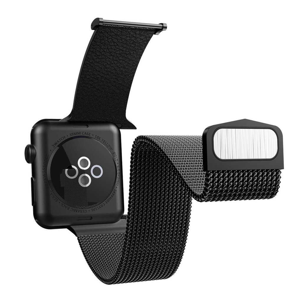 Xdoria hybrid mesh steel band for apple watch 42 mm black