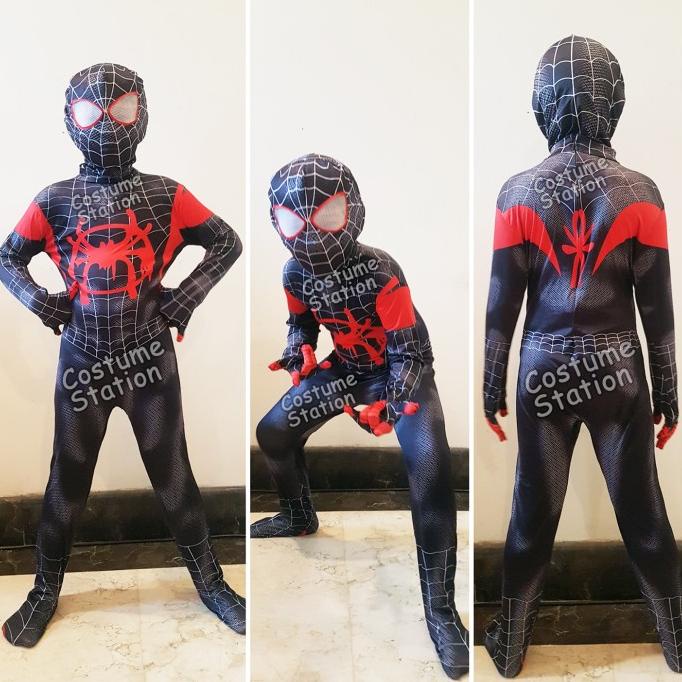 Jual Promo Kostum Spiderman Into The Spider Verse/Costume Miles Morales  Anak Laki Ready Indonesia|Shopee Indonesia