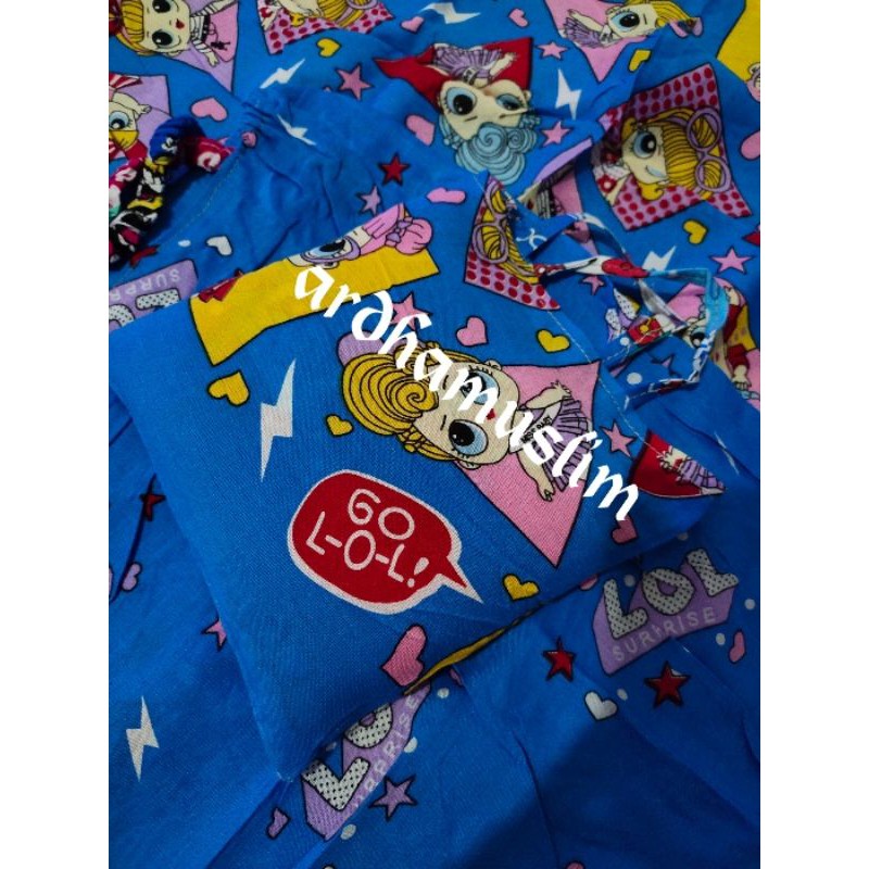 Mukena anak karakter LOL katun rayon (5- 8 tahun)