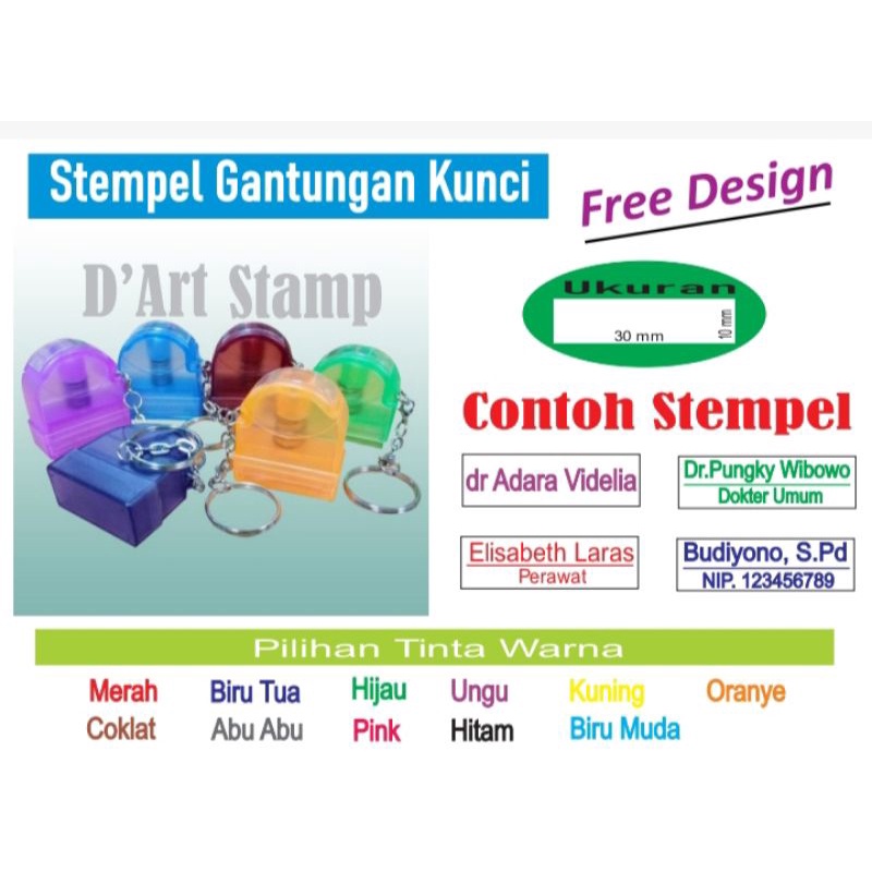 

STEMPEL GANTUNGAN KUNCI NAMA DOKTER,PERAWAT DLL