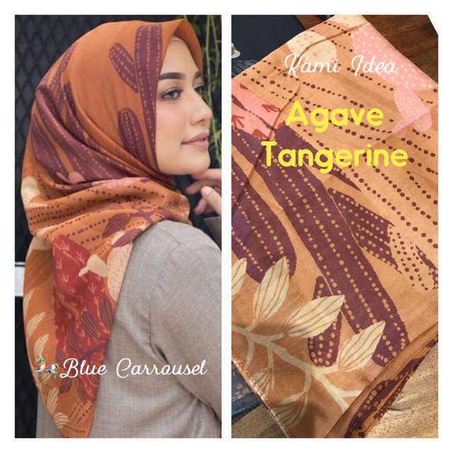 Kami Idea Voal Scarfs Agave Tangerine