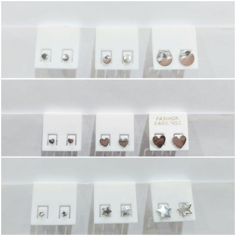 20pasang Anting Monel Tindik Stud Grosir