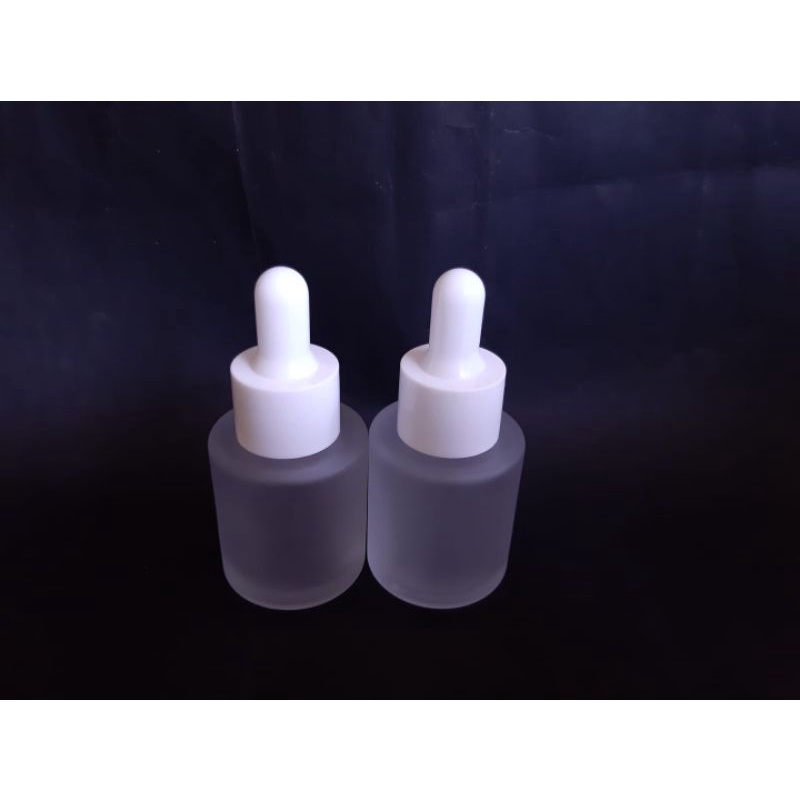 Botol frosted 20ml putih atau botol serum