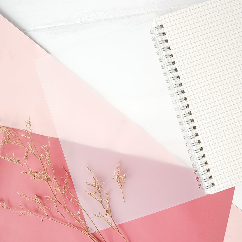 Simple Style Clear Spiral Notebook A5 / Buku Catatan Grid, Dotted, Blank & Ruled 80 Lembar Lucu Unik-4