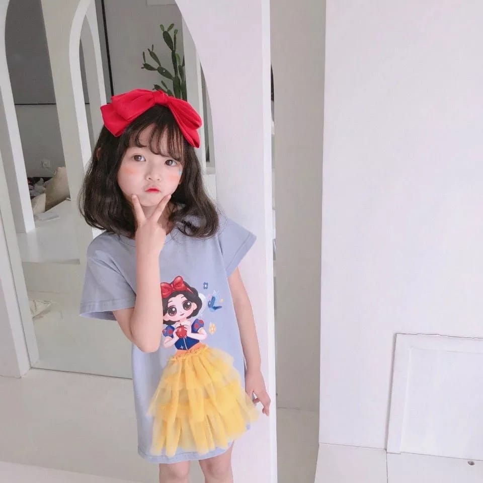 Dress Kaos Princess Anak Baju Anak Perempuan