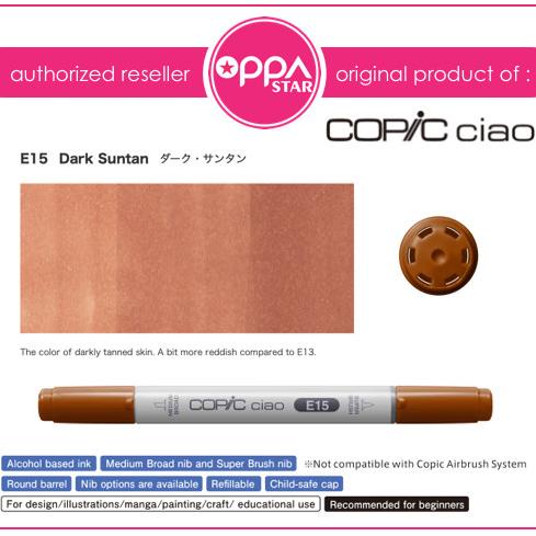 

Copic Ciao E15 Dark Suntan Original Japan Marker