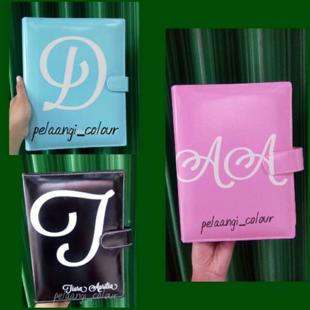 

Binder custom inisial nama polos warna