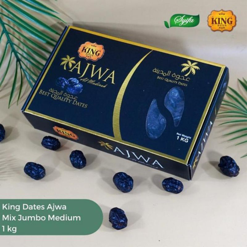 

KURMA KING DATES AJWA MADINAH MIX JUMBO MEDIUM 1 KG
