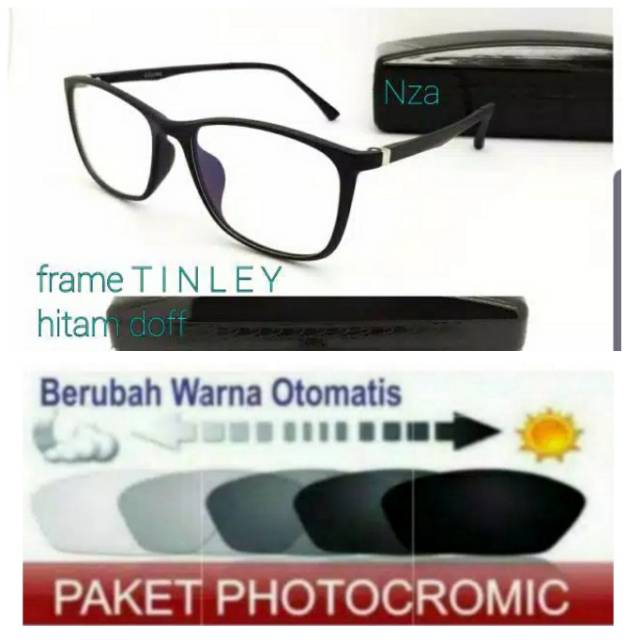 Frame Kacamata Tinley Anti Radiasi, Kaca mata Photocromic, Kacamata Minus, Kaca mata Plus Terbaru