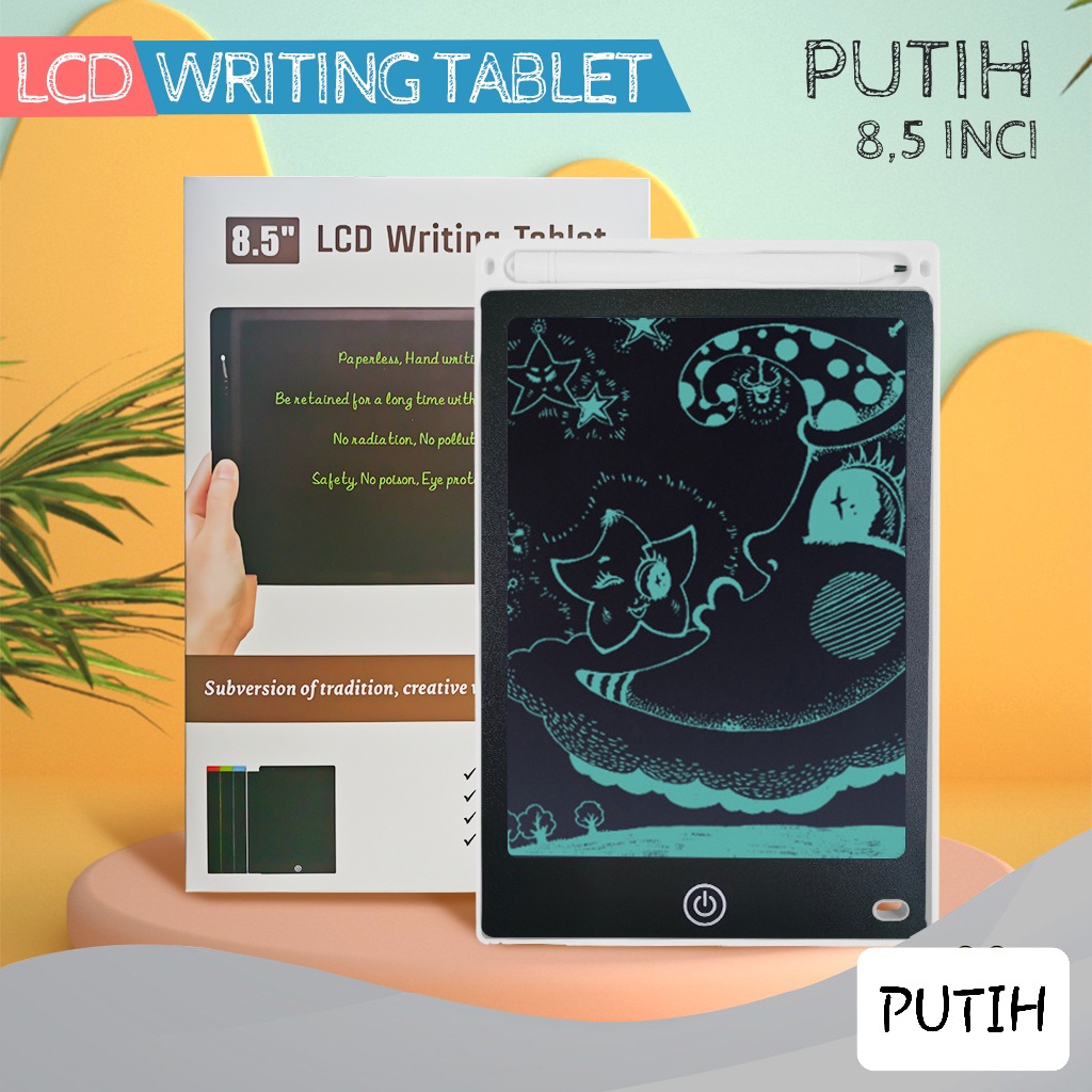 [Jualsemua18](TABLET8,5)Mainan Papan Tulis Gambar  Edukasi 8.5Inci / LED Writing Tablet / Drawing Pad