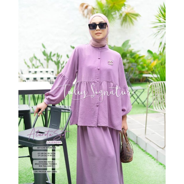 Set polos muslimah kekinian Alareta set by Tulus signature