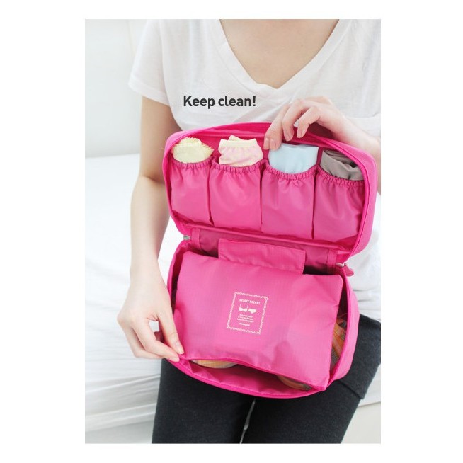 TBI KOREAN TRAVEL STORAGE BAG MULTIFUNCTION ORGANIZER UNTUK  BRA, COSMETIC, BABY, DLL