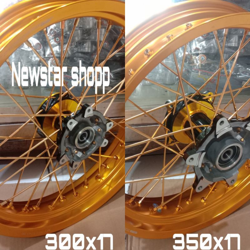 velg crf 150 velg supermoto crf 150 full gold hole 36