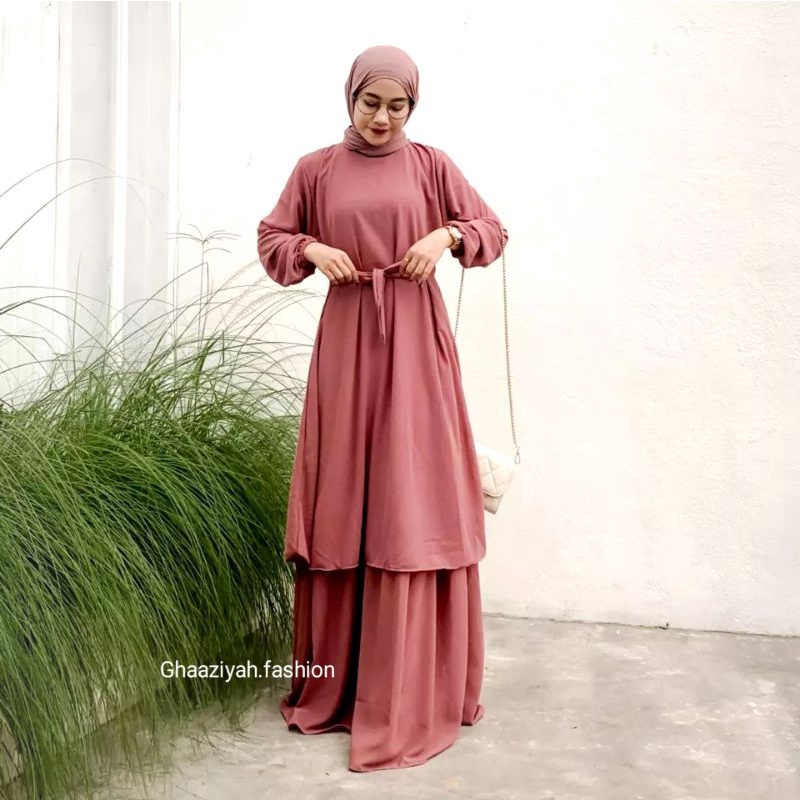 Gamis Malaysia Gamis Remaja Syari ceruty Babydoll Premium