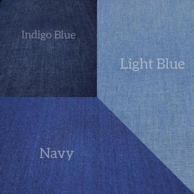 TOP Kain denim tipis/Kain Chambray blouse Gamis