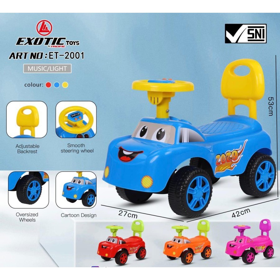 Mainan Anak Mobil Ride On Toys Exotic ET 2001 2167 Koper - Car Ride On Mobilan Tolocar ET 3004 3007 