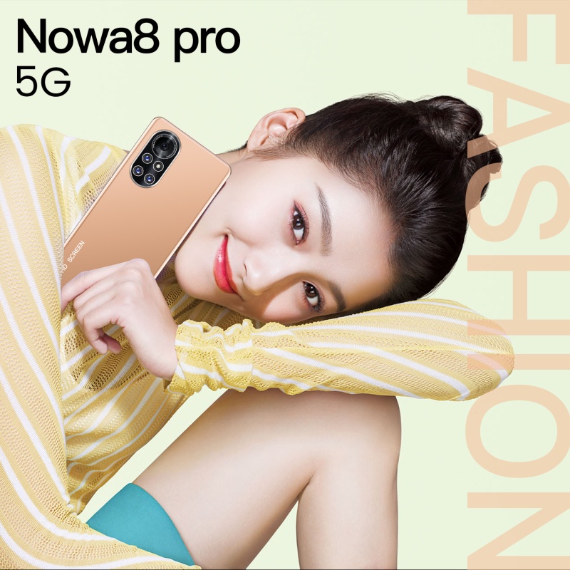 Others/Fashionable Nova8 Pro Smartphone  6GB RAM + 128GB Large Memory Running Dual SIM 10 Core New Android Phone Wifi 5G Handphone