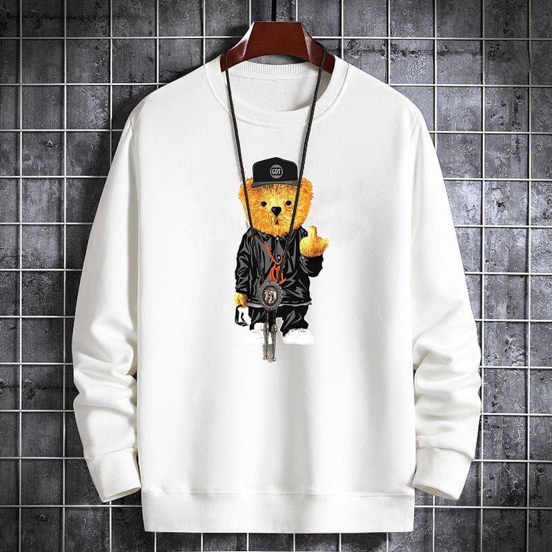 baju lengan panjang pria  dan wanita unisex metal teddy bear kaos distro keren