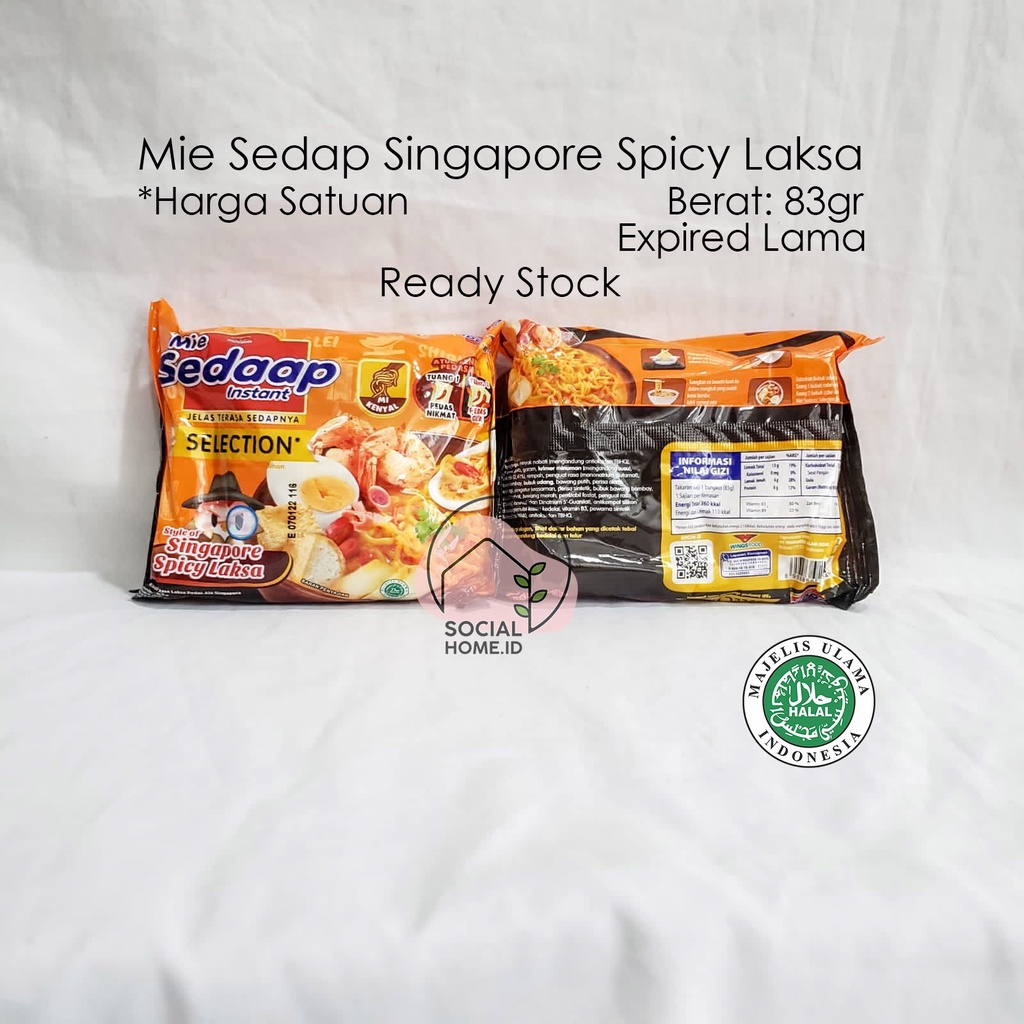 

Mie Sedap Sedaap Singapore Spicy Laksa 83 gram