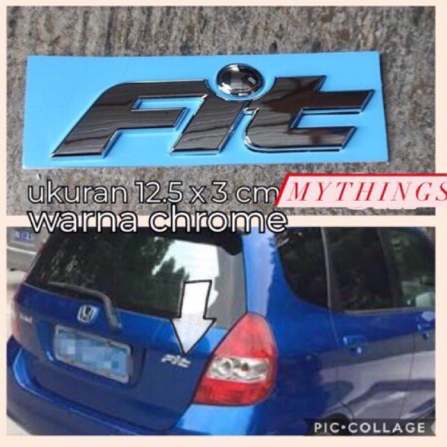 emblem tulisan FIT emblem honda jazz GD3 versi jdm