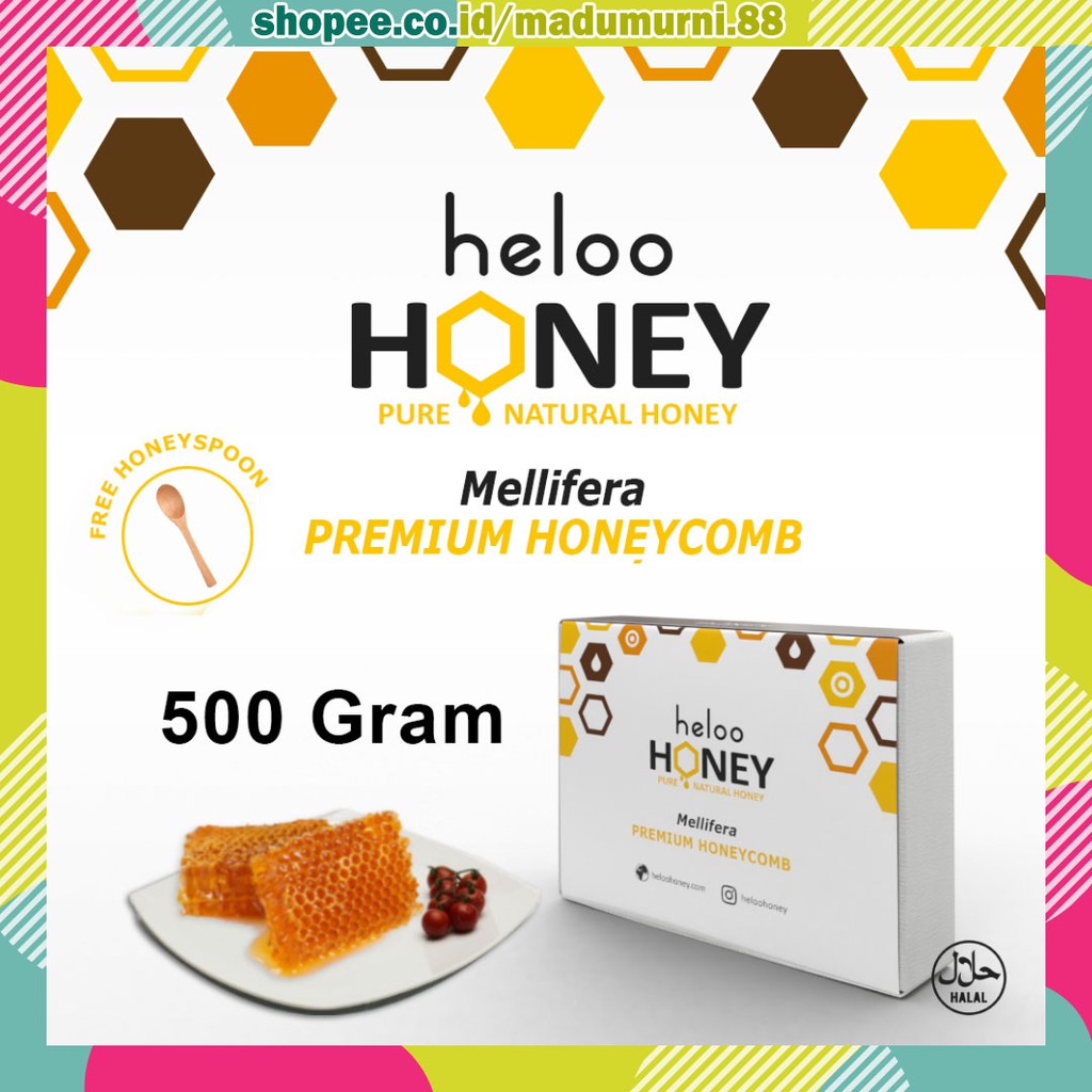 

Sarang Madu Organik Premium Alami Honey Comb Heloo 500gr 100% Asli Pure Organic Honeycomb Murni SM1