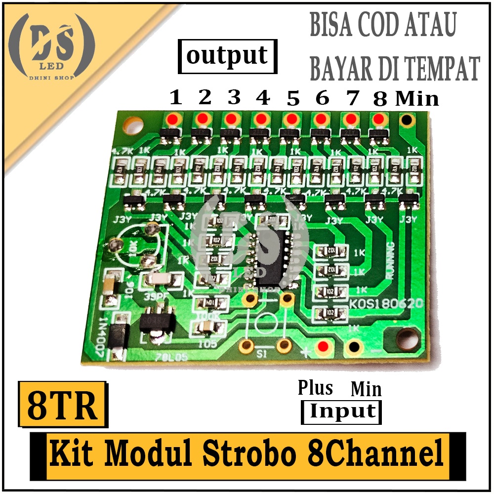 Jual Kit Modul Strobe 8Channel 8TR - Kit Modul 8TR - Modul 8TR ...