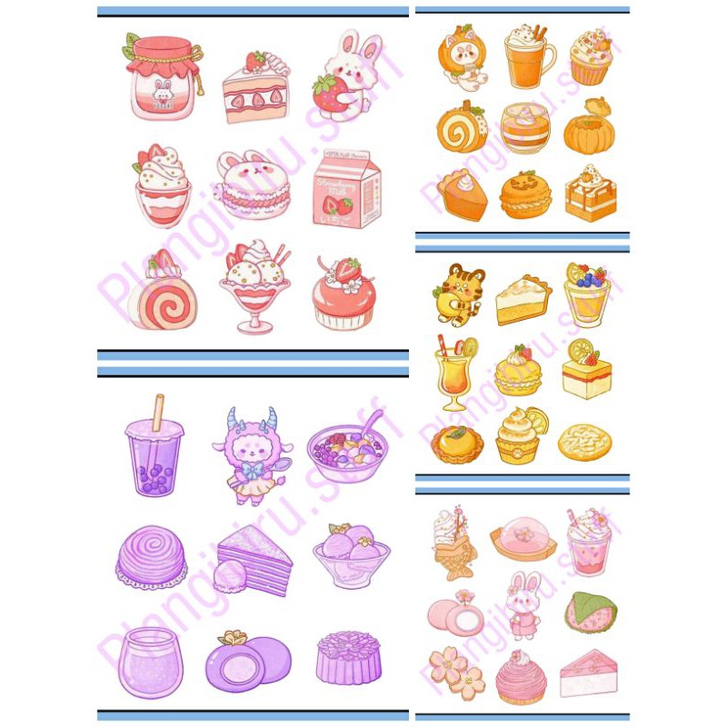 

Sticker Animal Dessert for Planner/ Scrapbook/ BuJo/ Journal/ DIY