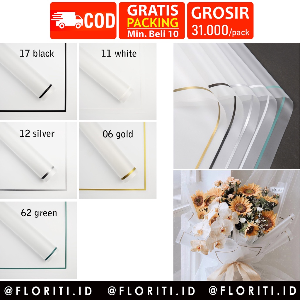 

(5 LEMBAR) Kertas Buket Cellophane Special Frame