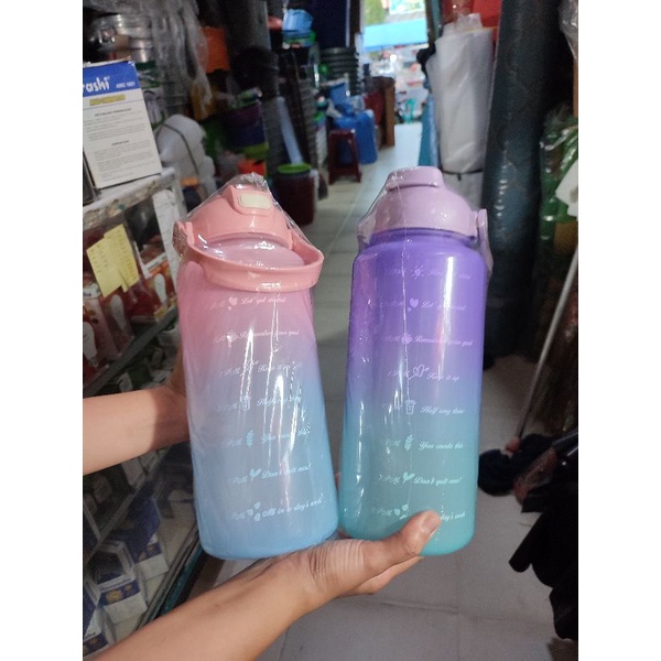 BOTOL AIR MINUM VIRAL 2 LITER 2000 ML / BOTOL AIR MINUM PELANGI 2 LITER