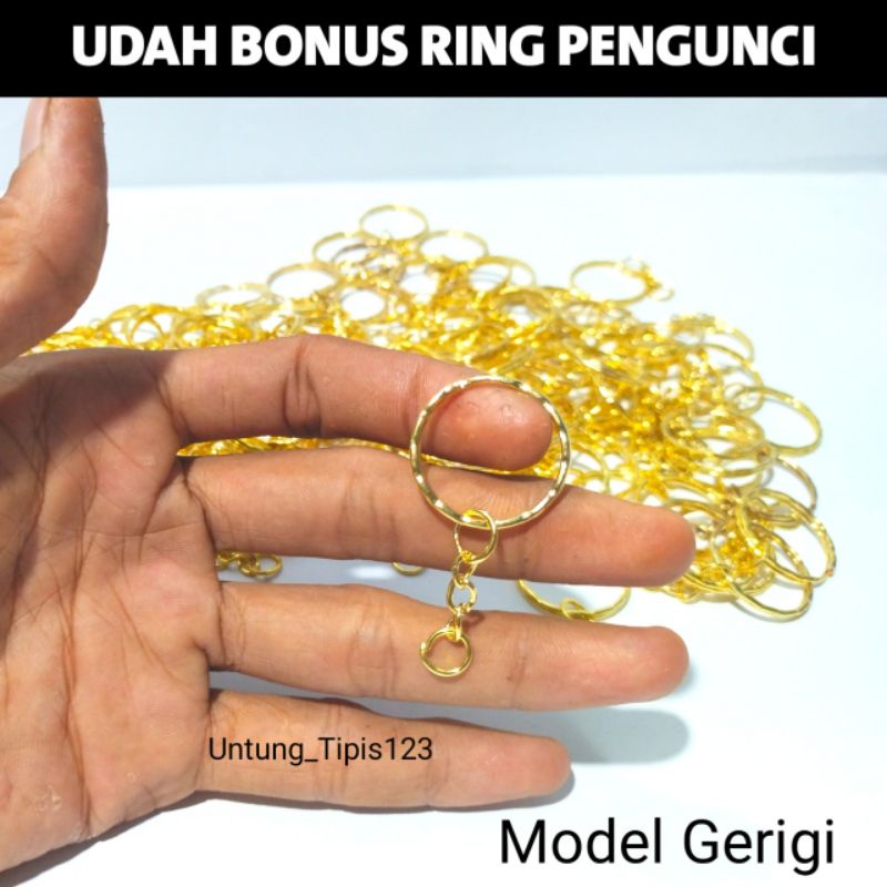 Ring Gantungan kunci Emas Rantai isi 144 Pcs Ring ganci Gold harga Grosir