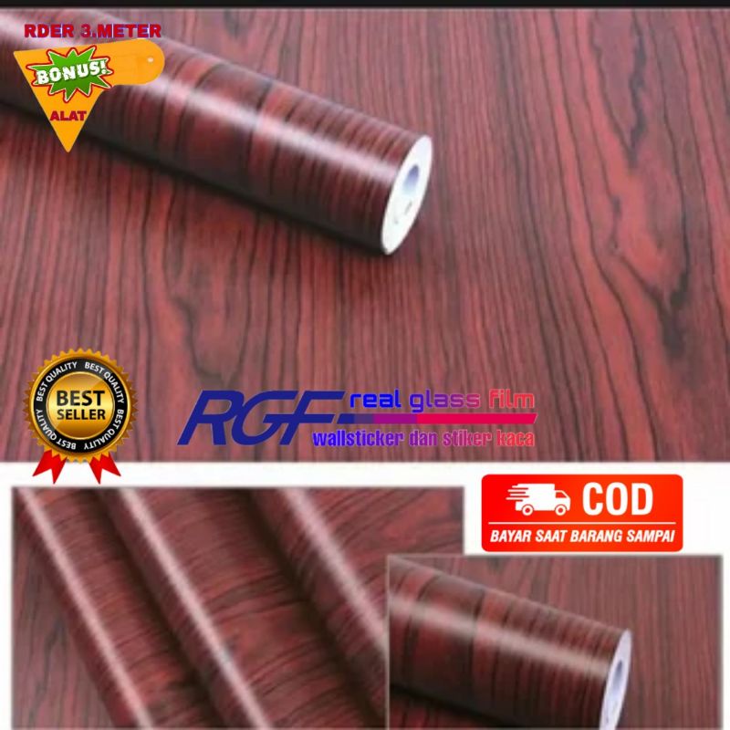 WALL STIKER KAYU STIKER KAYU SERAT PREMIUM TEXTURE UNTUK LEMARI MEJA LANTAI STIKER ANTI AIR ANTI MIN