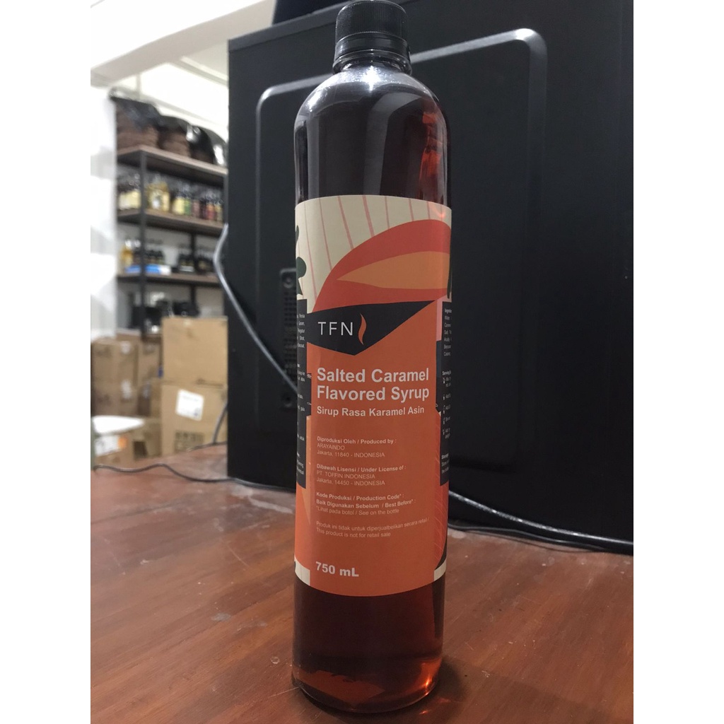 toffin salted caramel syrup / sirup rasa caramel 750m