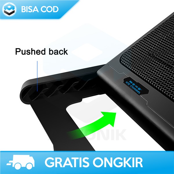 COOLING PAD LAPTOP GAMING 6 FAN ICE COOREL K6 ORIGINAL KIPAS LAPTOP