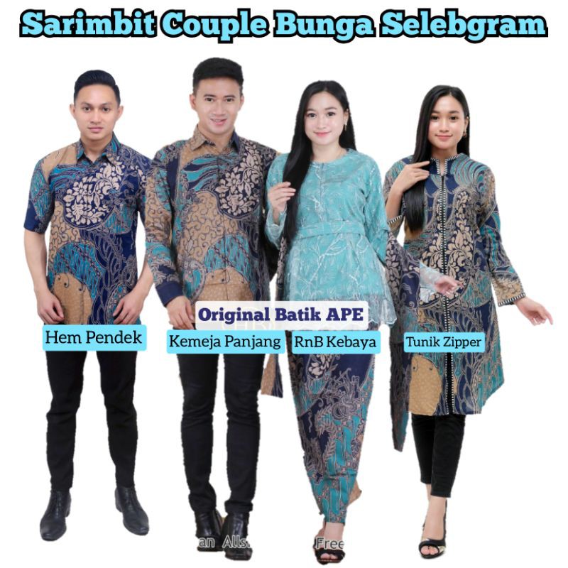 SARIMBIT SET RNB KEBAYA BROKAT TILE HANAYA SERIES BUSUI BUNGA SELEBGRAM SANIA RUFFLE MAURA COUPLE