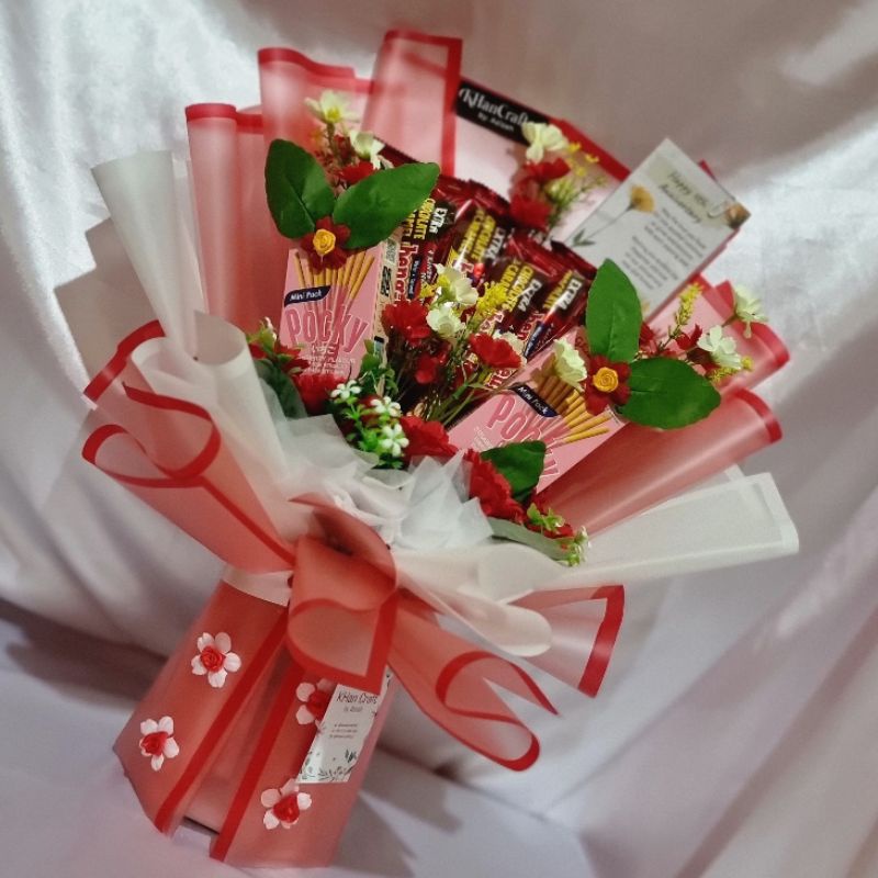 

buket bunga + snack